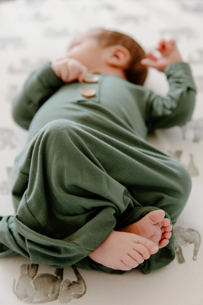 Cozy nursery prepared for a newborn in Grand Rapids.